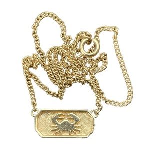 Vintage Trifari Zodiac Cancer Necklace and Bracelet
